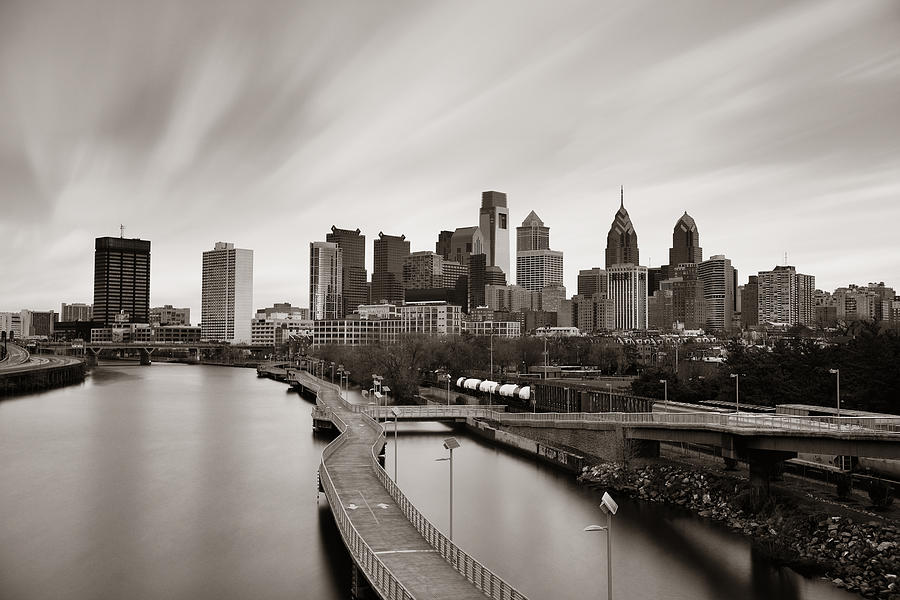 Philadelphia Skyline #2 Photograph by Songquan Deng