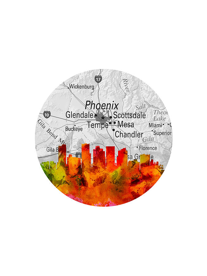 Phoenix Painting - Phoenix Arizona 14RD #1 by Aged Pixel