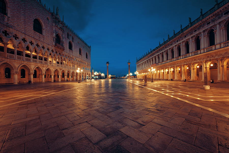 Piazza San Marco night #2 Photograph by Songquan Deng