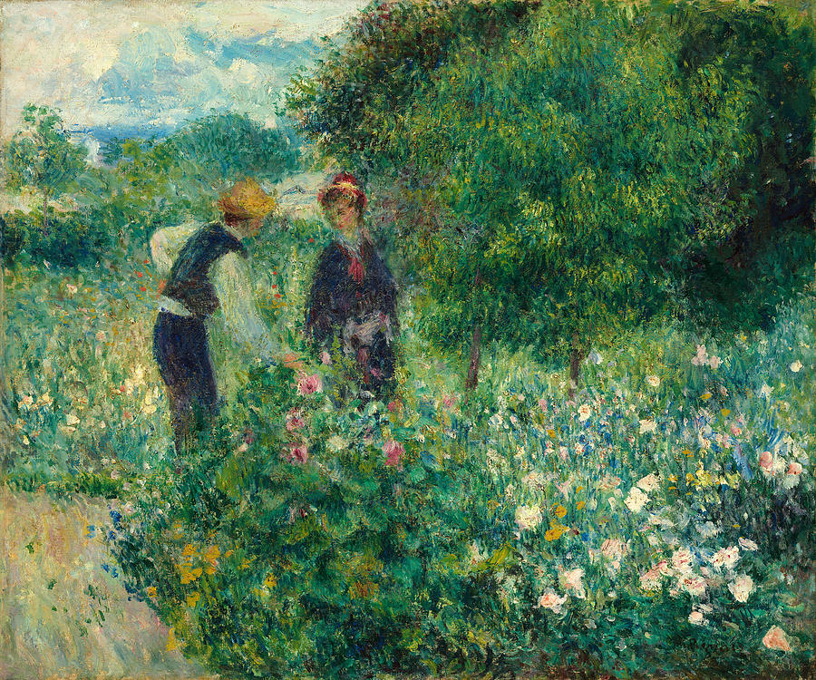 Picking Flowers Photograph by Pierre-auguste Renoir