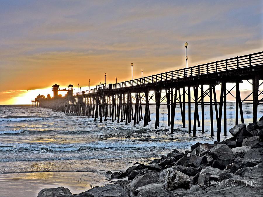 Pier Sunset Photograph by Christopher Duncan - Fine Art America