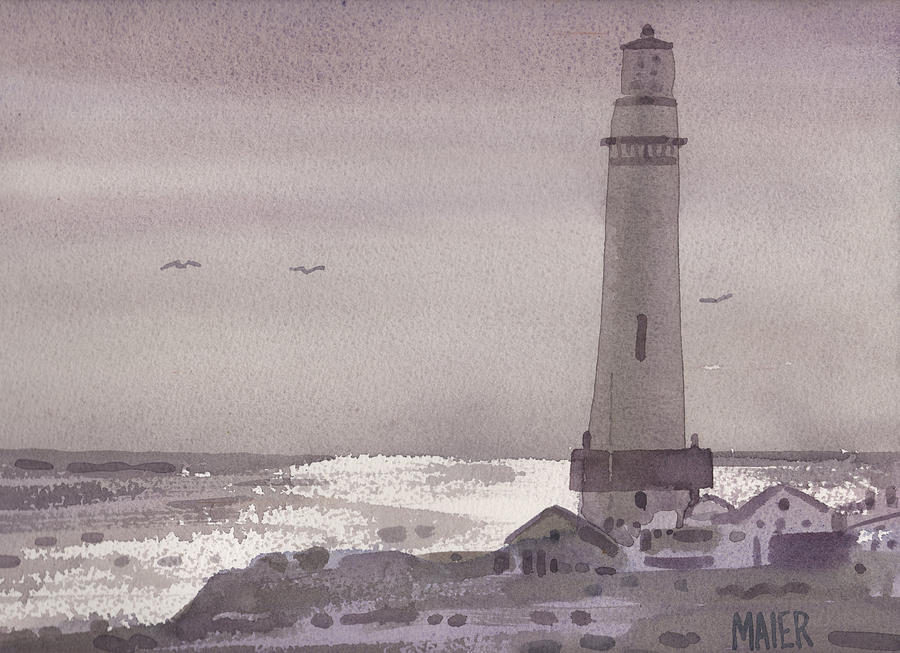 Pigeon Point Lighthouse Painting - Pigeon Point Light #2 by Donald Maier