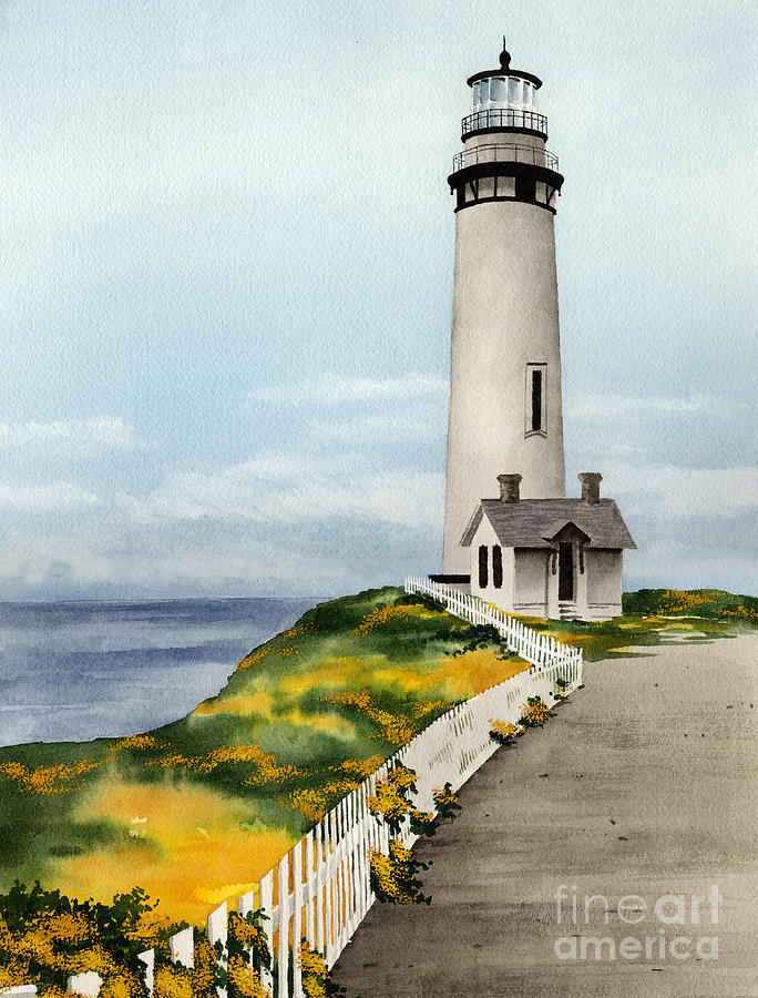 San Francisco Painting - Pigeon Point Lighthouse #1 by David Rogers