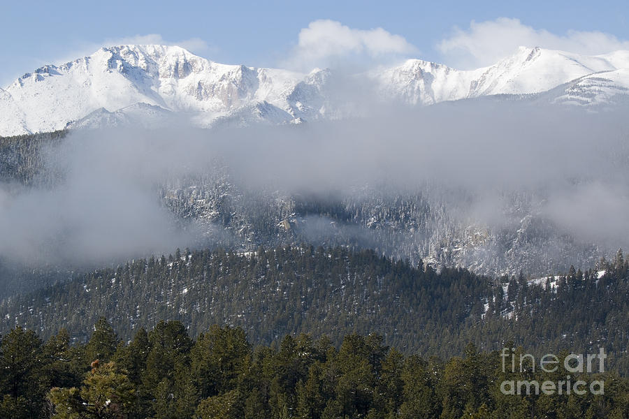 Pikes Peak and Clouds After Snowstorm #2 Photograph by Steven Krull