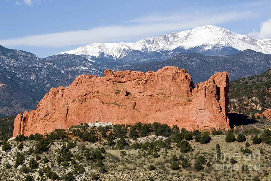 Pikes Peak and Garden of the Gods Park #2 Photograph by Steven Krull