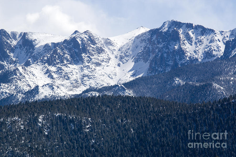 Pikes Peak Colorado in Fresh Snow #2 Photograph by Steven Krull