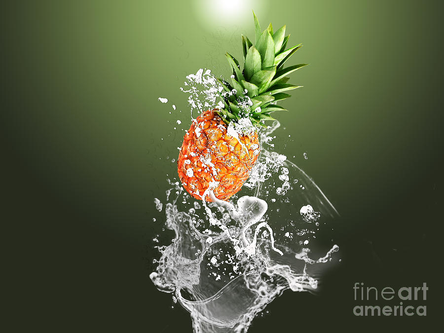 Pineapple Splash #2 Mixed Media by Marvin Blaine