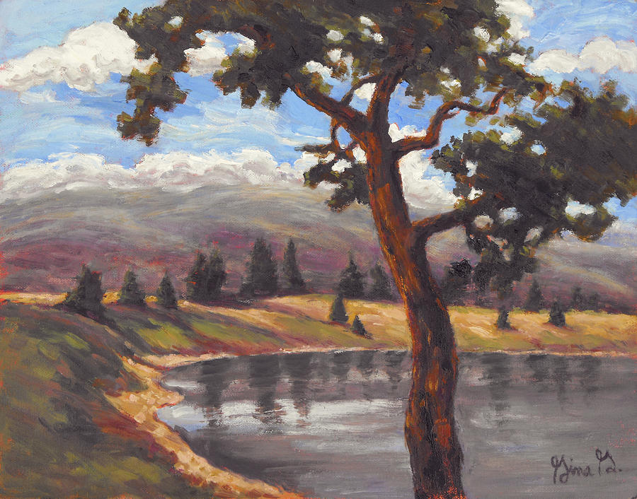 Pinon View #2 Painting by Gina Grundemann