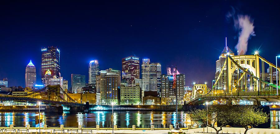 Pittsburgh City Skyline Early Morning #2 Photograph by Alex Grichenko