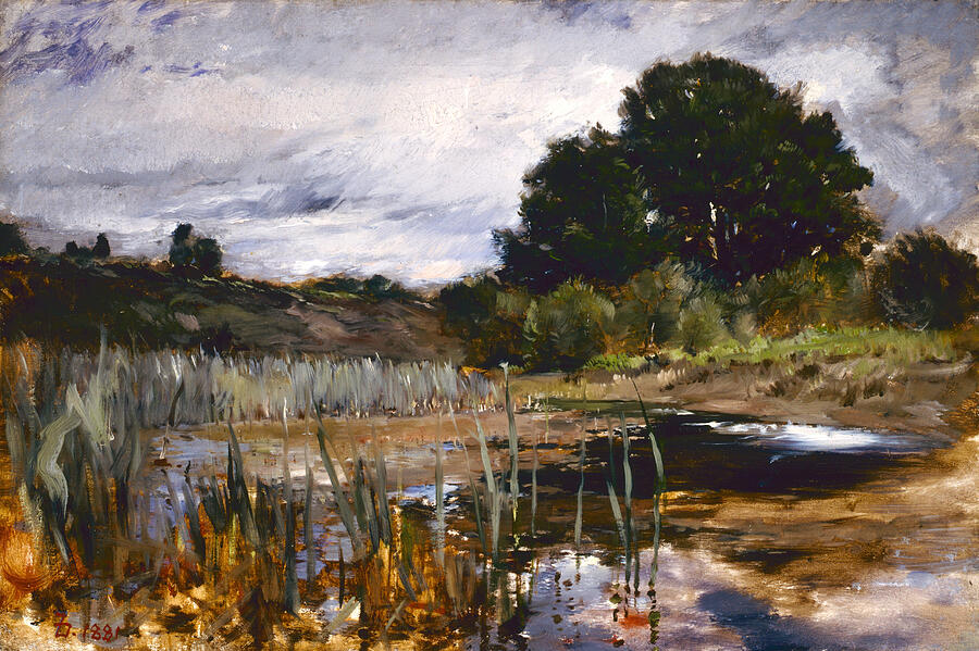 Polling Landscape, from 1881 Painting by Frank Duveneck