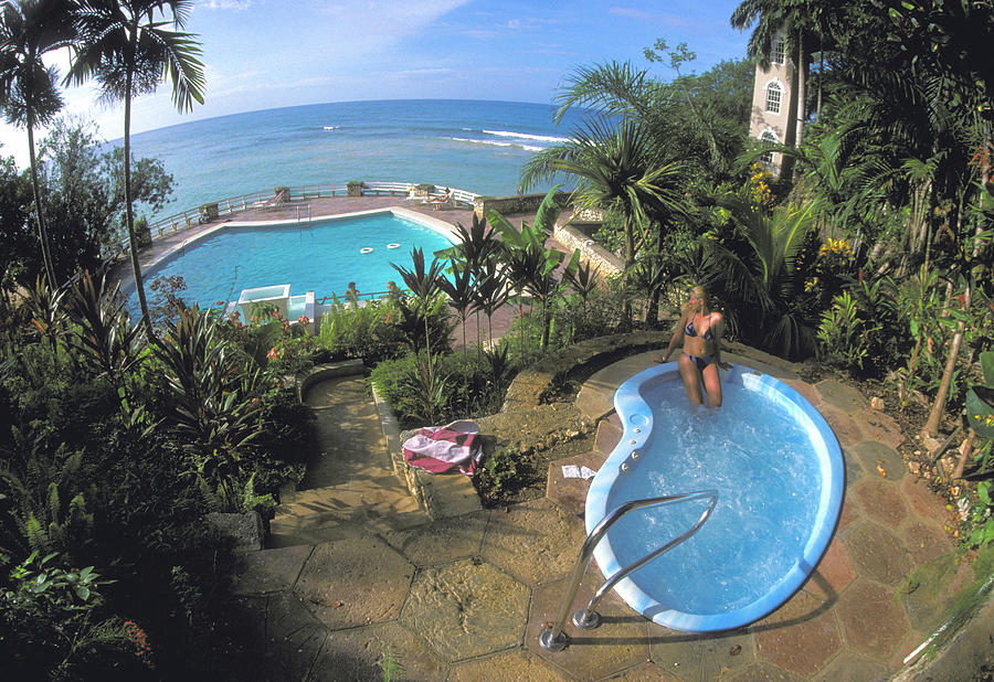 Pool With A View In Jamaica Photograph