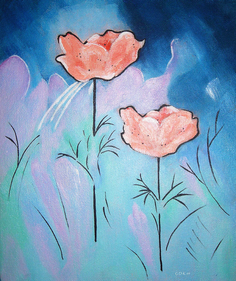 Poppies #1 Painting by Gloria Dietz-Kiebron
