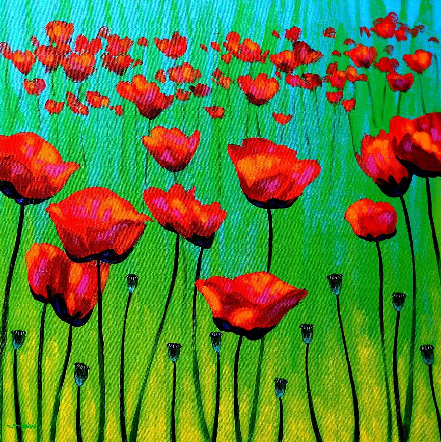 Impressionism Painting - Poppy Dance #1 by John  Nolan
