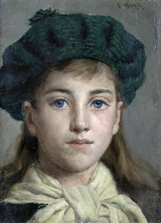 Portrait of a Young Girl #3 Painting by Edwin Harris