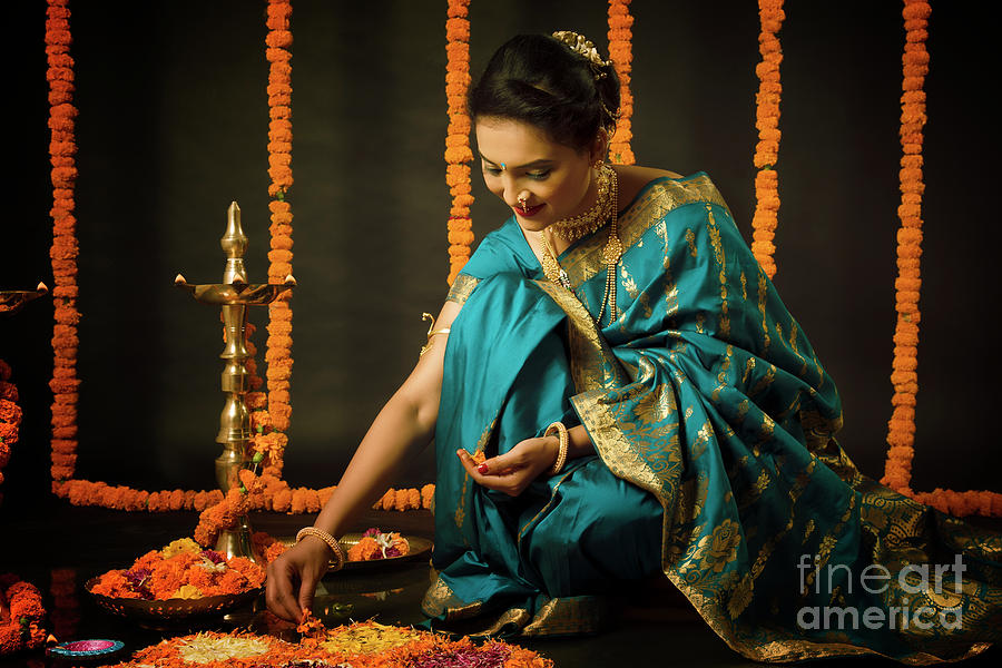 Portrait of Indian Lady #2 Photograph by Kiran Joshi