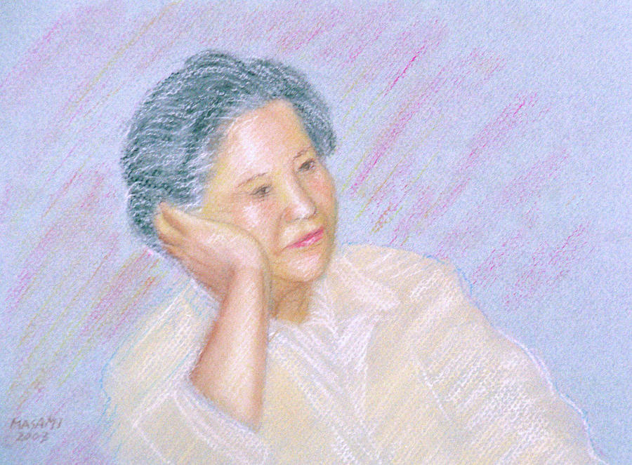 Portrait Of Lady #2 Pastel by Masami Iida