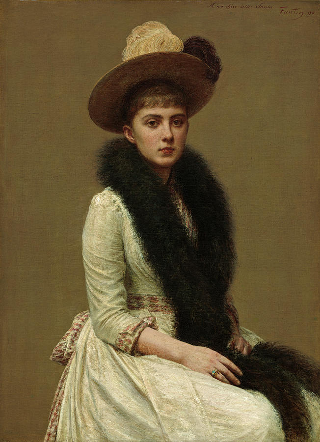 Portrait Painting - Portrait of Sonia #2 by Henri Fantin-Latour