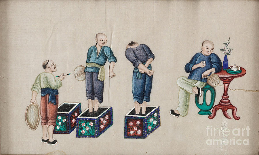 Portraying The Chinese Tea Traders #2 Painting by Celestial Images