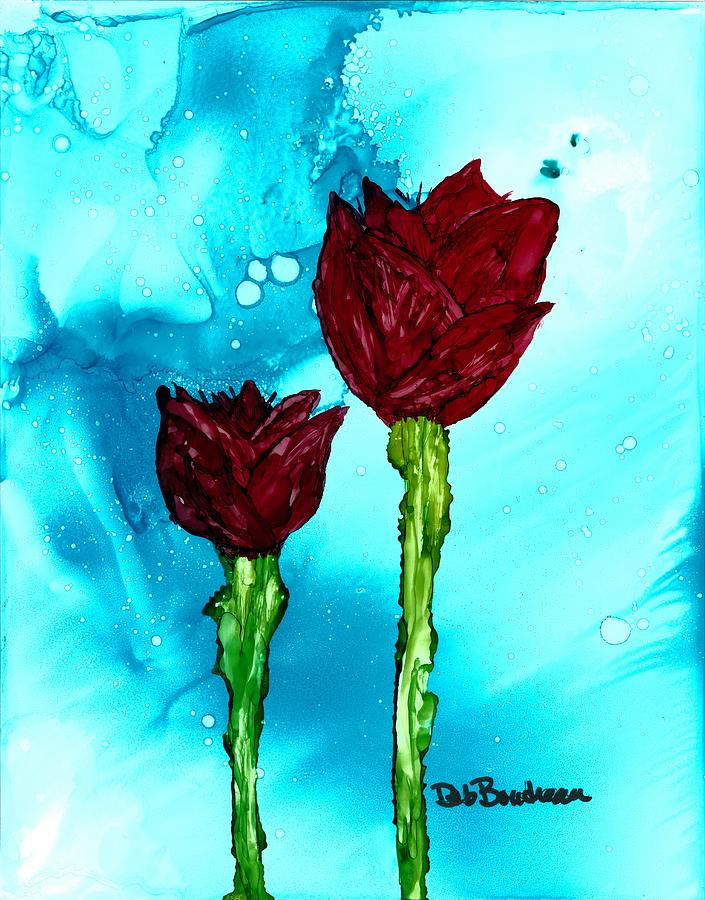 Posies Painting - Two Lips by Debora Boudreau