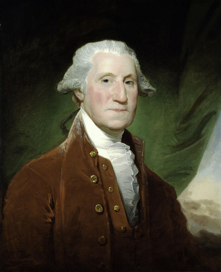 George Washington Mixed Media - President George Washington #2 by War Is Hell Store