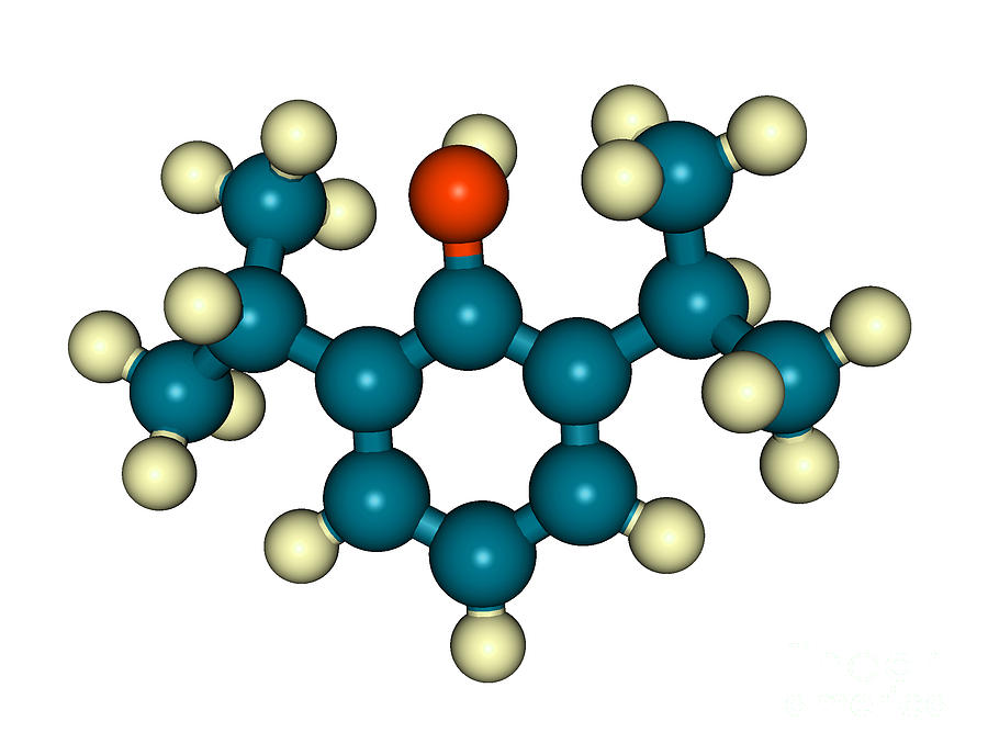 Propofol Diprivan Molecular Model #2 Photograph by Scimat