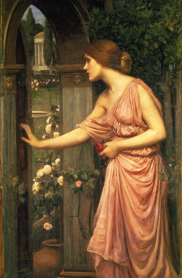 Psyche Entering Cupids Garden, from circa 1904 Painting by John William Waterhouse