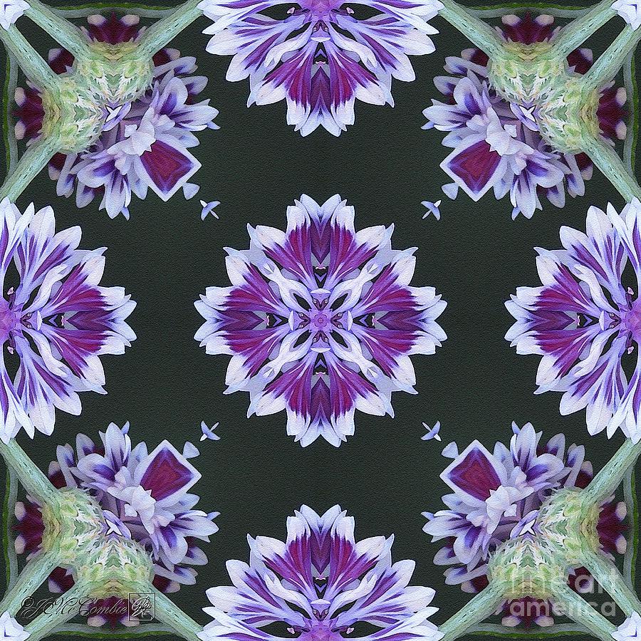 Purple and White Frosted Queen Abstract #1 Digital Art by J McCombie