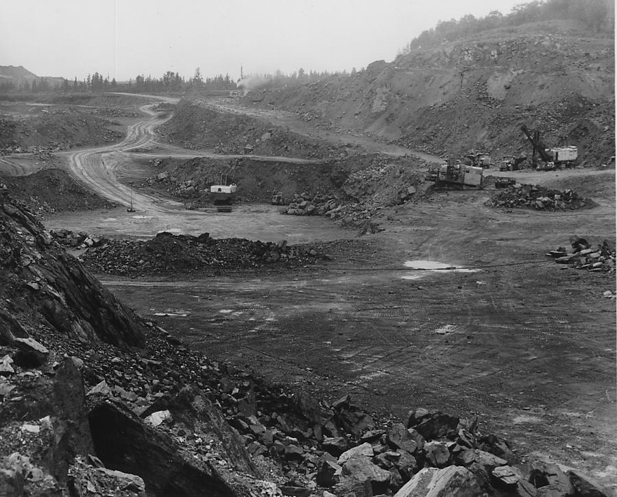 View of Open Pit Mine Photograph by Chicago and North Western Historical Society