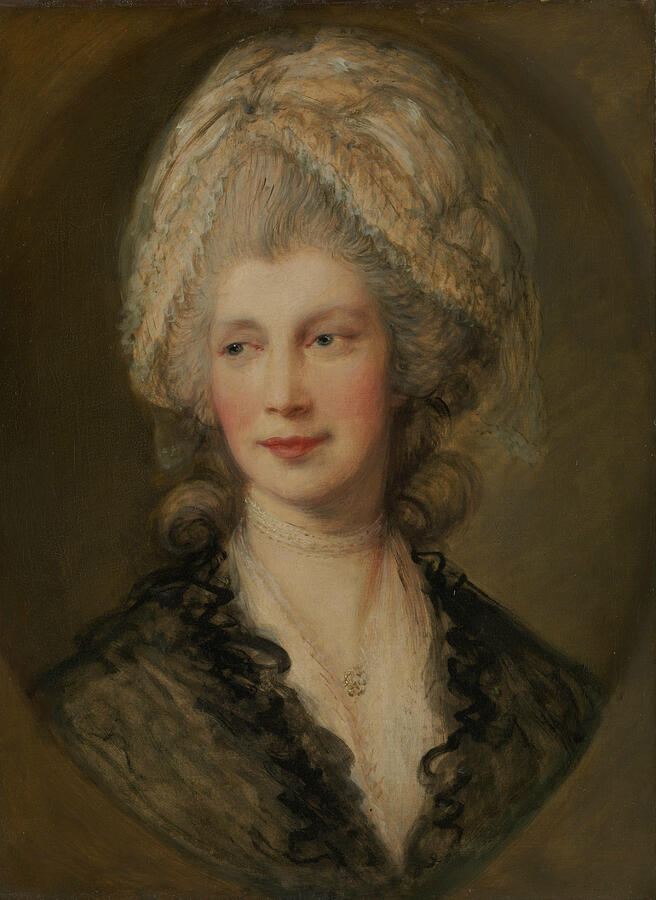 Queen Charlotte, by 1788 Painting by Thomas Gainsborough