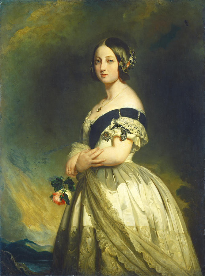 Queen Victoria Painting by Studio of Franz Xaver Winterhalter - Fine ...