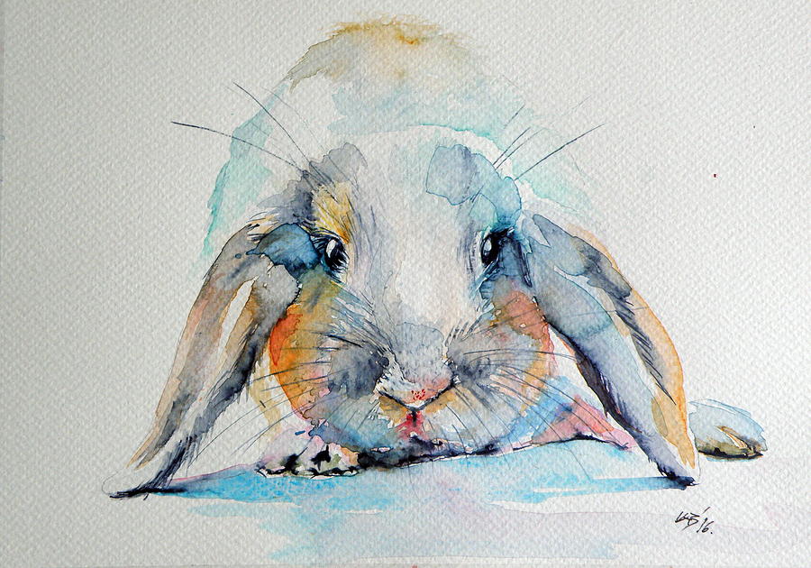 Rabbit #1 Painting by Kovacs Anna Brigitta