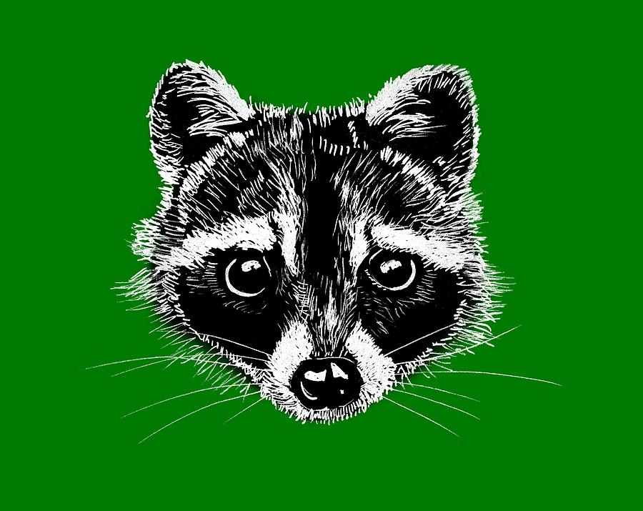 Raccoon #1 Painting by Masha Batkova