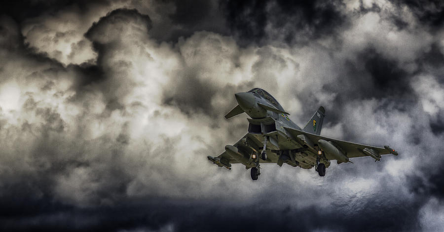 Typhoon Photograph - RAF Typhoon coming in to Land #1 by Nigel Jones
