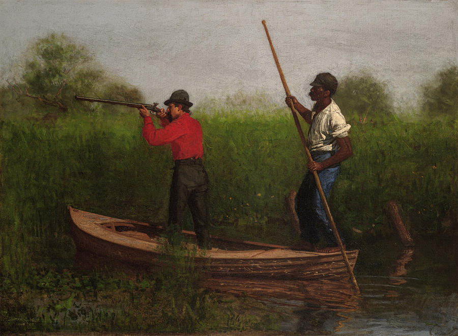 Thomas Cowperthwait Eakins Painting - Rail Shooting on the Delaware #2 by Thomas Eakins