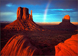 Rainbow In Monument Valley Photograph
