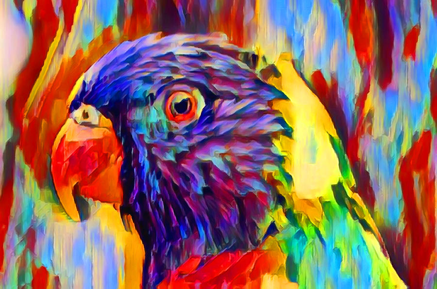 Parrot Painting - Rainbow Lorikeet #2 by Chris Butler