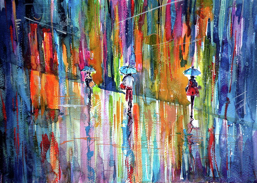 Raining #2 Painting by Kovacs Anna Brigitta