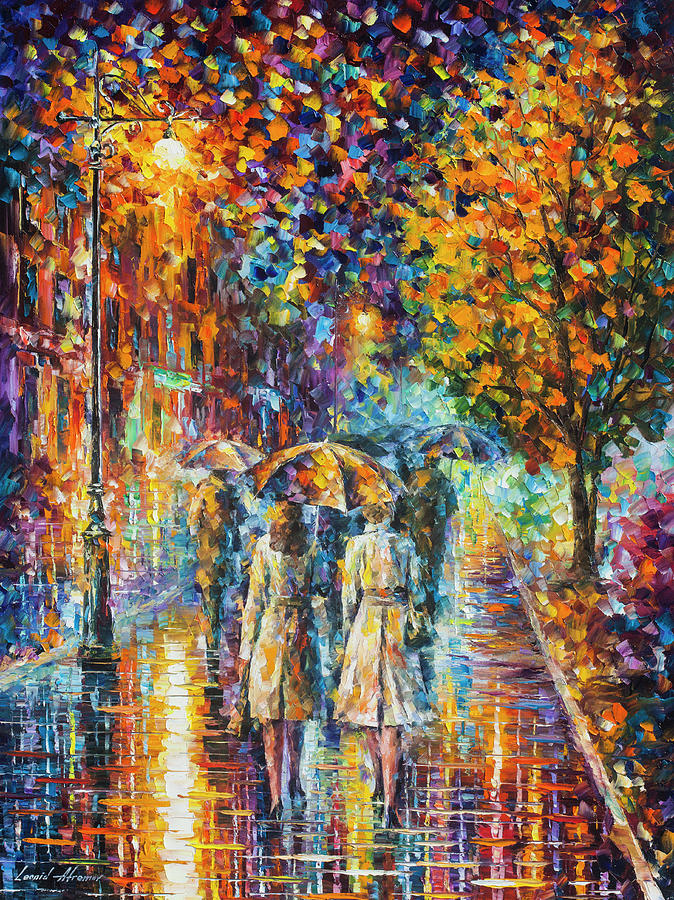 Rainy Evening Painting by Leonid Afremov