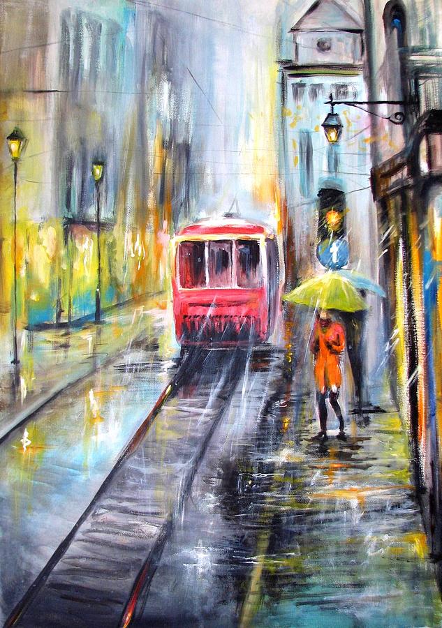 City Rain Painting - RainyFantasy by Natalja Picugina