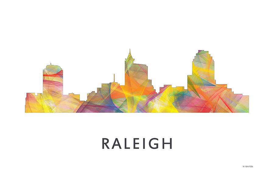 Raleigh North Carolina Skyline #2 Digital Art by Marlene Watson