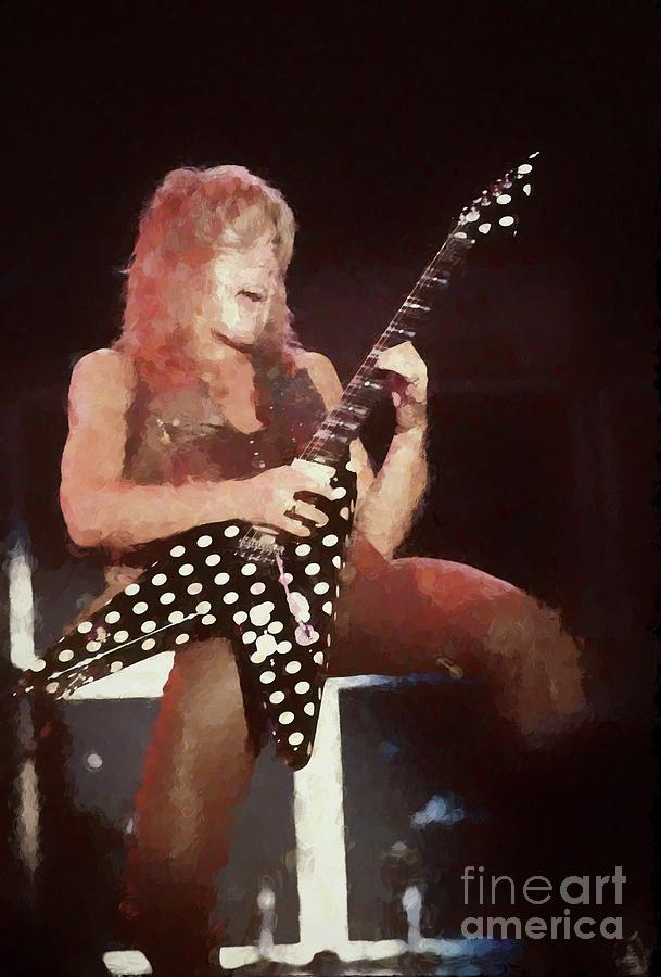 Ozzy Osbourne Painting - Randy Rhoads Painting #3 by Concert Photos