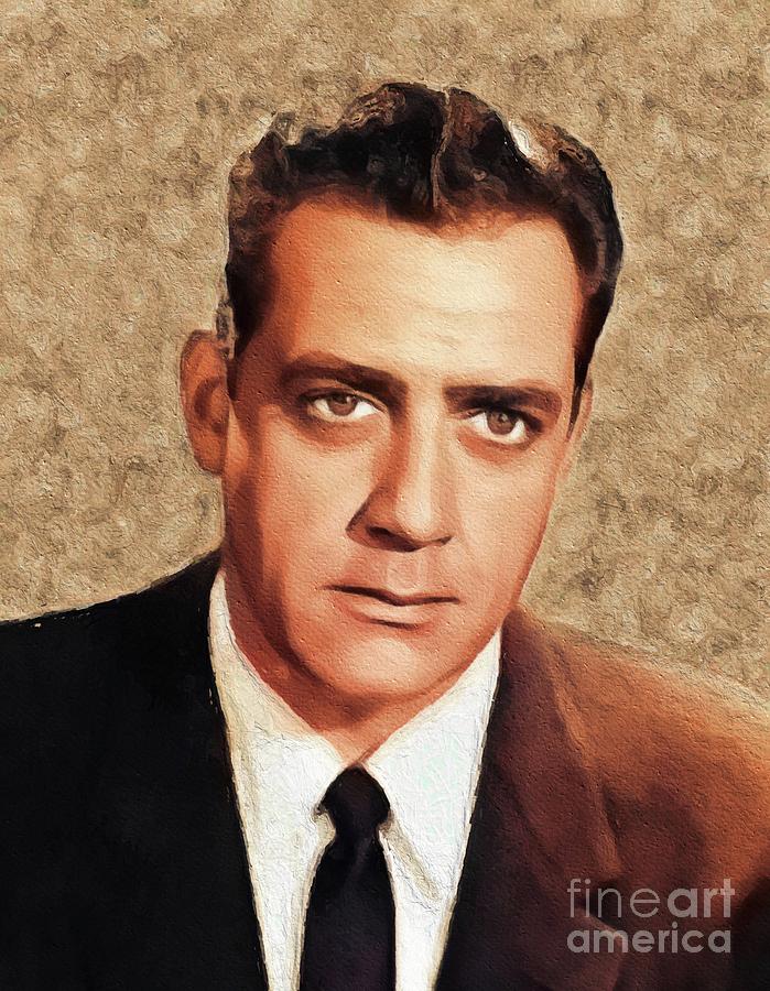 Raymond Burr, Vintage Actor Painting