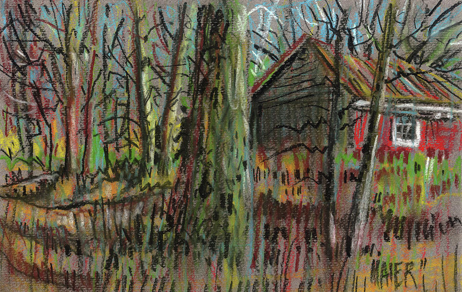 Red Barn #2 Drawing by Donald Maier