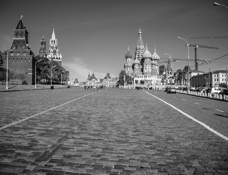 Red Square black and white Photograph by Alexey Stiop