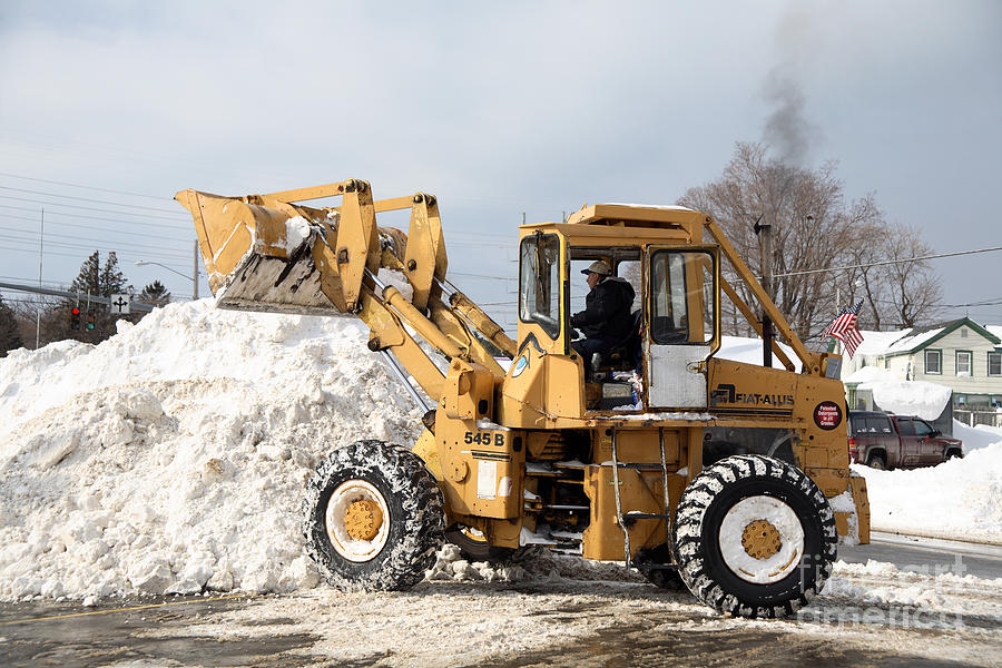 Removing Snow #2 Photograph by Ted Kinsman