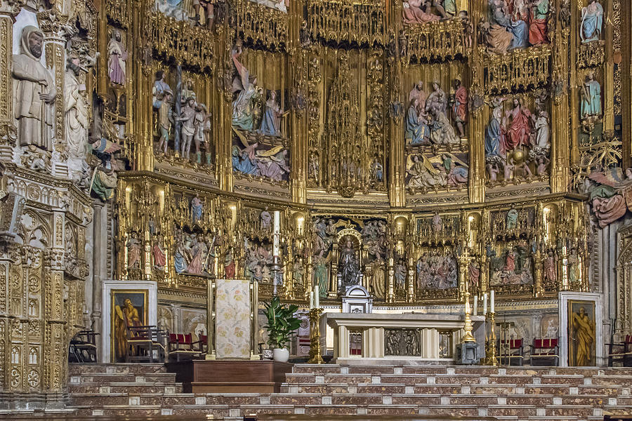 Retable - Toledo Cathedral - Toledo Spain Photograph by Jon Berghoff ...