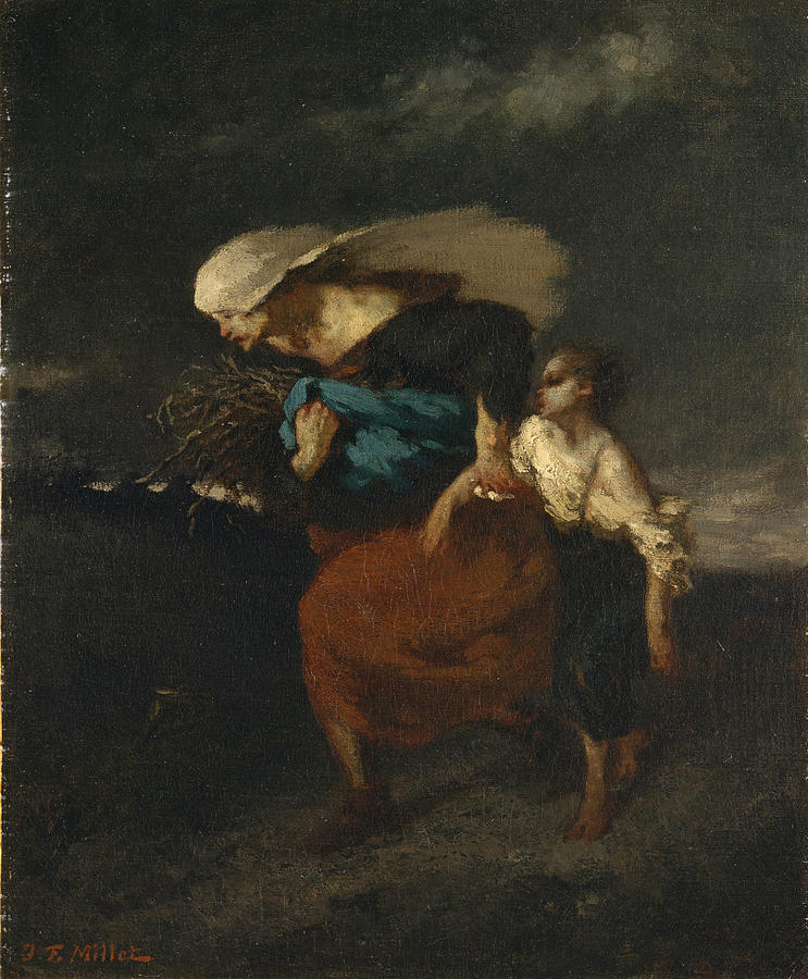 Retreat from the Storm #3 Painting by Jean Francois Millet