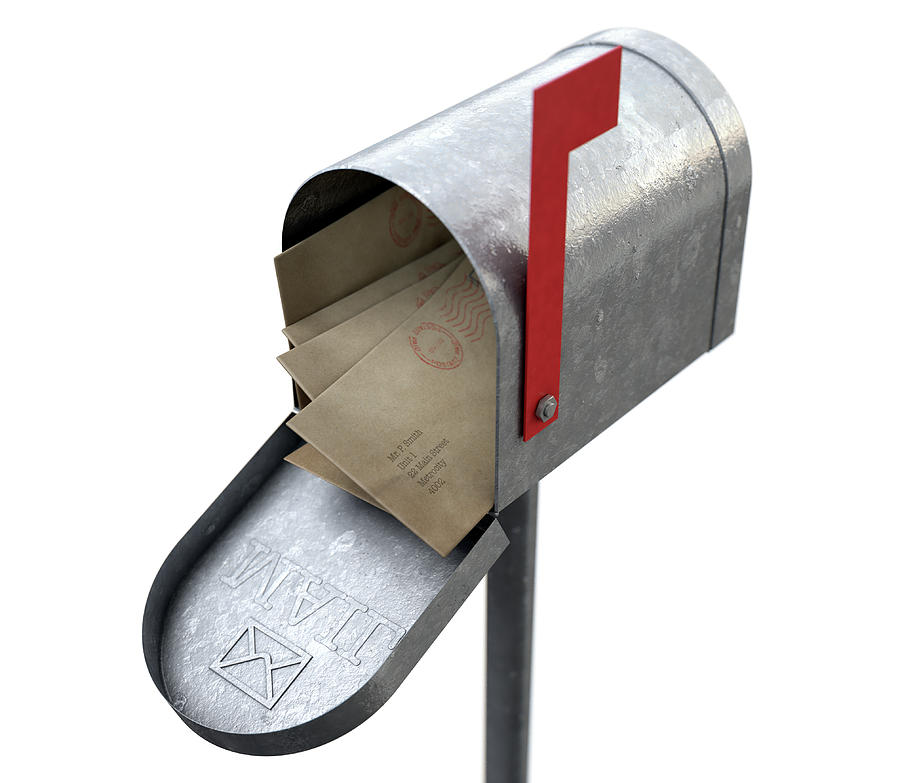 Retro Mail Box And Letter Stack Digital Art by Allan Swart - Pixels