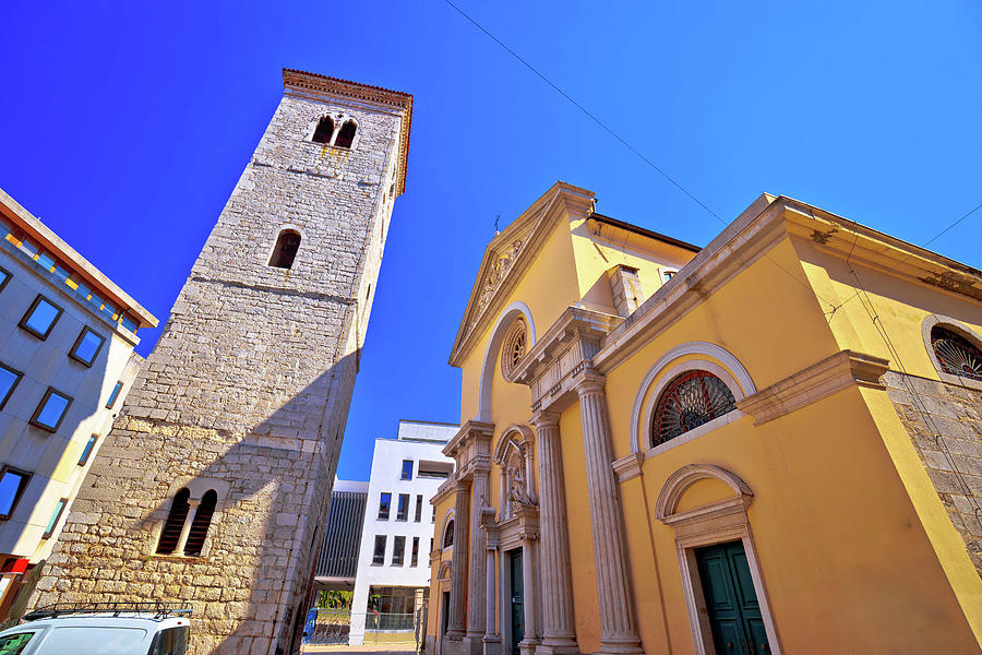 Rijeka church and square street view #2 Photograph by Brch Photography