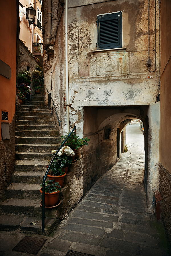 Riomaggiore alley  #2 Photograph by Songquan Deng